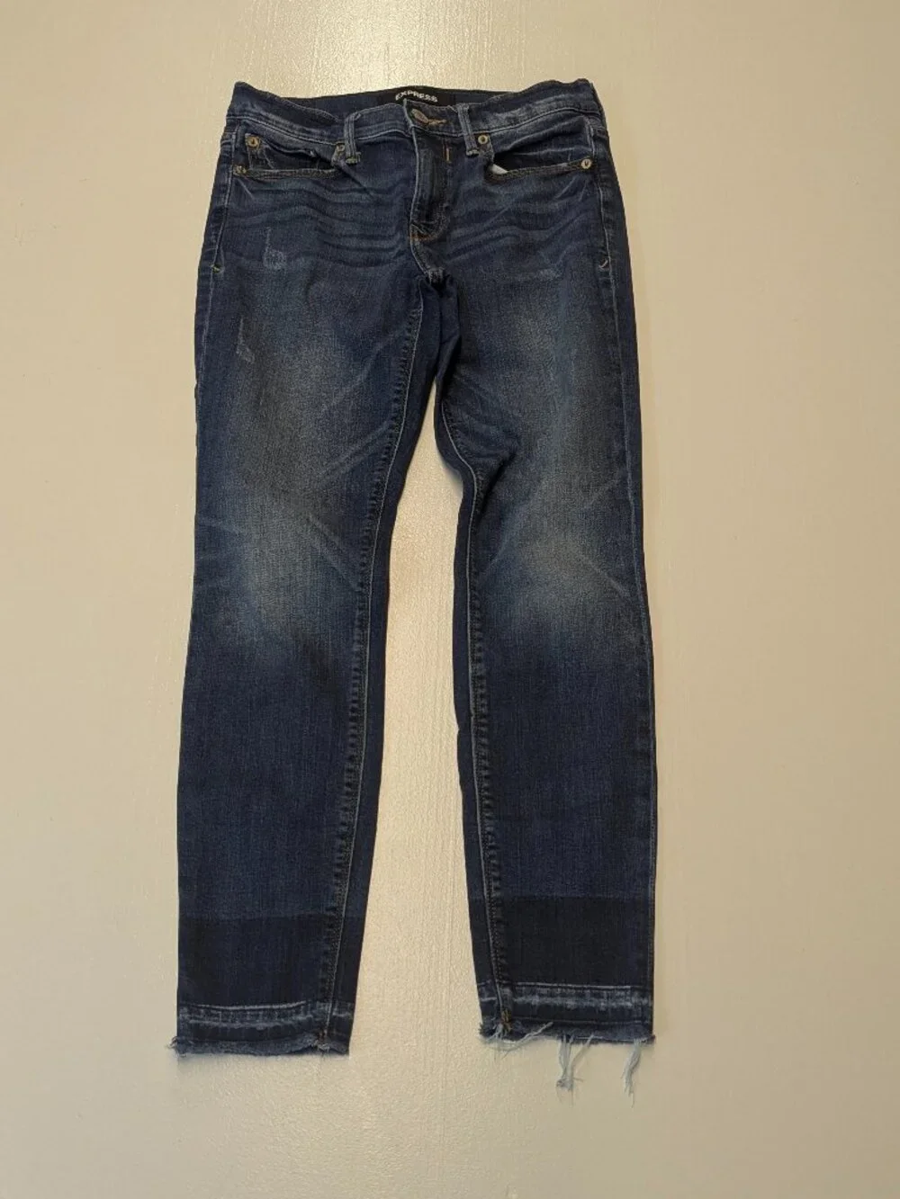 Express Size 0R Mid-Rise Denim Ankle Legging